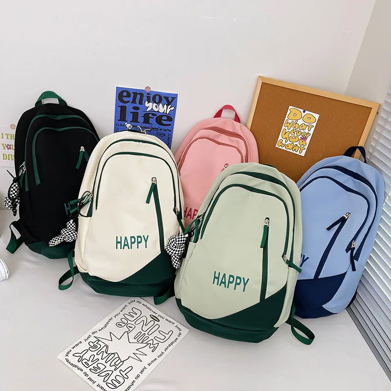 Girl College School Bag Casual Women Backpack Book Packbags for Teenage Travel S