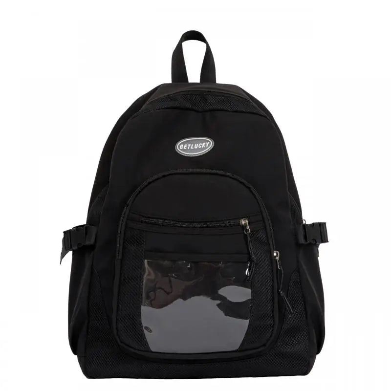 Striped School Bag for Girls, Casual Women Backpack, Travel Shoulder Rucksack