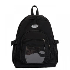 Striped School Bag for Girls, Casual Women Backpack, Travel Shoulder Rucksack