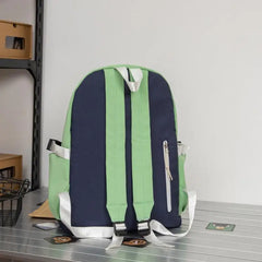 Striped School Bag for Girls, Casual Women Backpack, Travel Shoulder Rucksack