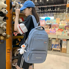 Striped Backpack for Girls Large Capacity Book Bag