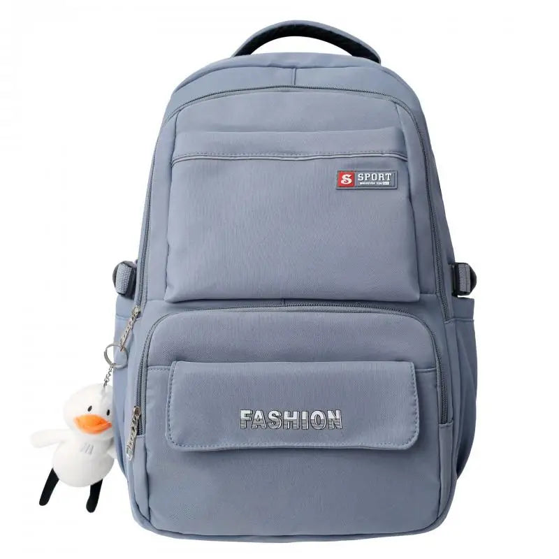 Striped Backpack for Girls Large Capacity Book Bag