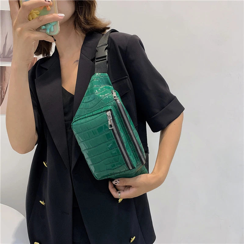 Women's Leather Waist Bag Chest Phone Purse Fanny Pack