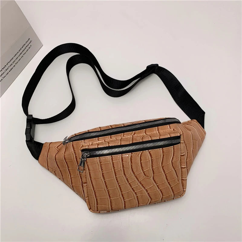 Women's Leather Waist Bag Chest Phone Purse Fanny Pack