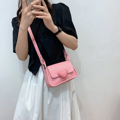 Girl One Shoulder Bag Small Square Bags Female Summer High PU Crossbody Bag