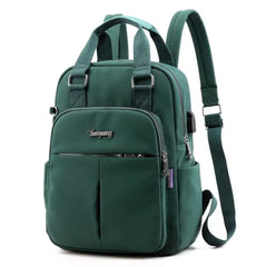 Gray Girl Schoolbag Laptop Backpack for Teenage Girls