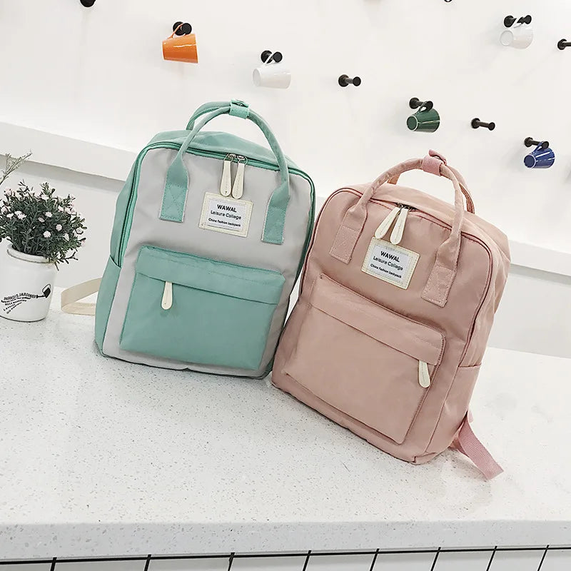 Girl Students School Bags Women Canvas waterproof Backpack School Bag