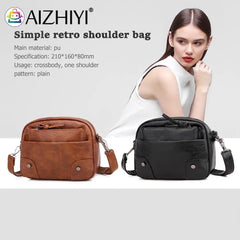 Soft Leather Crossbody Bag for Girls Women Shoulder Handbag Multi-pocket Totes