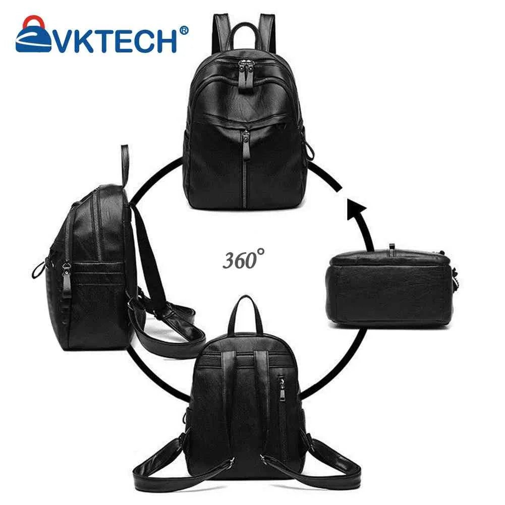 Women PU Leather Shoulder Bag Backpack Casual Travel Handbag