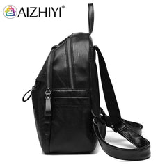 Women PU Leather Shoulder Bag Backpack Large Capacity Handbags