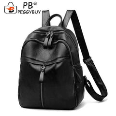 Women PU Leather Shoulder Bag Backpack Travel Schoolbags