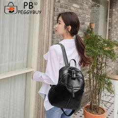 Women PU Leather Shoulder Bag Backpack Travel Schoolbags