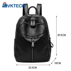 Women PU Leather Shoulder Bag Backpack Casual Travel Handbag