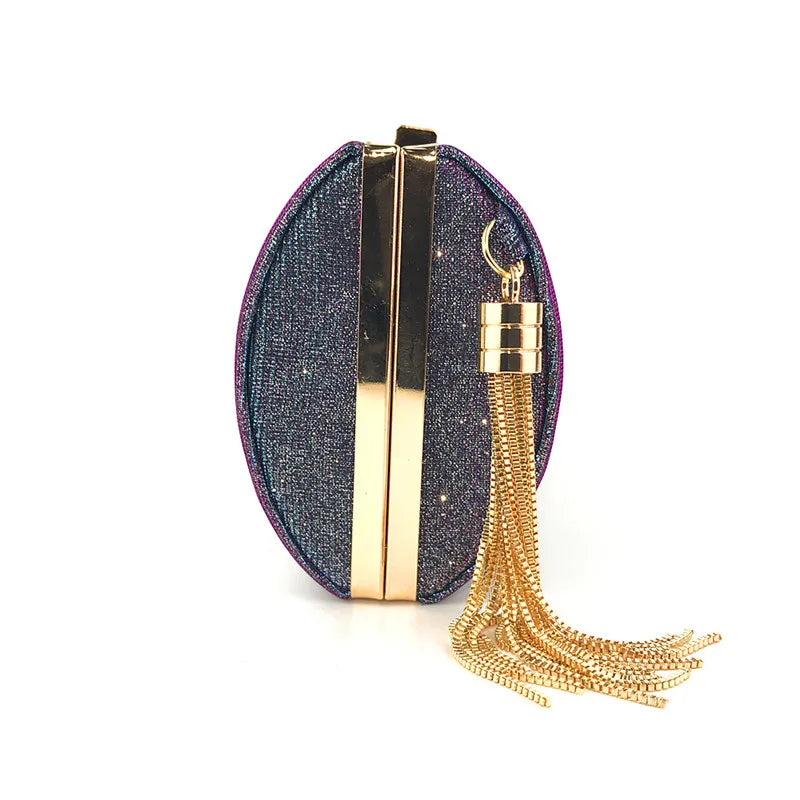 Glitter Tassel Women Wallet Clutch Evening Bag Banquet Wedding Pouch