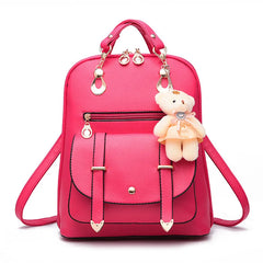 Vintage Leather Backpack for Women Large Bag School Mochila