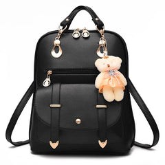 Vintage Leather Backpack for Women Large Bag School Mochila