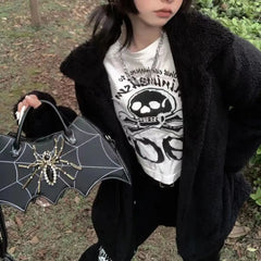 Goth Punk Hot Girls Shoulder Crossbody Bag Y2k Top-handle Purse