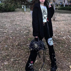 Goth Punk Hot Girls Shoulder Crossbody Bag Y2k Top-handle Purse
