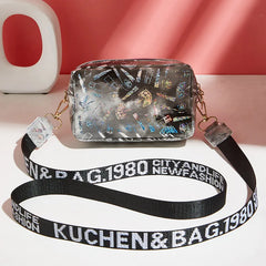 Gradient Square Bag PU Leather Shoulder Messenger