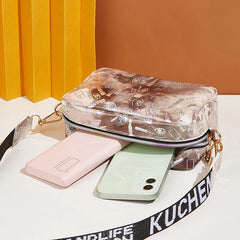 Gradient Square Bag PU Leather Shoulder Messenger