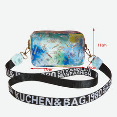 Gradient Square Bag PU Leather Shoulder Messenger