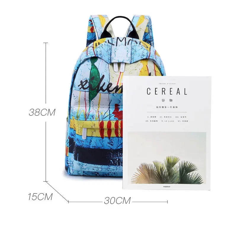 Multicolor Women PVC Backpack School Bags for Teenage Girls