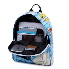 Multicolor Women PVC Backpack School Bags for Teenage Girls