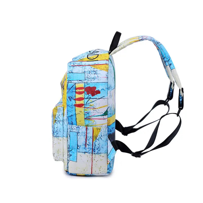 Multicolor Women PVC Backpack School Bags for Teenage Girls