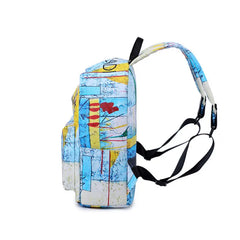 Multicolor Women PVC Backpack School Bags for Teenage Girls