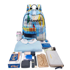 Multicolor Women PVC Backpack School Bags for Teenage Girls