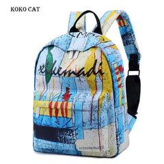 Multicolor Women PVC Backpack School Bags for Teenage Girls