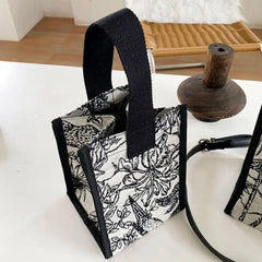 Graffiti Canvas Tote Bag Square Shoulder Messenger Large Mommy Handbags