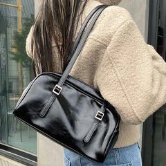 Green Women Shoulder Bags Pillow Handbags PU Leather Female Purse