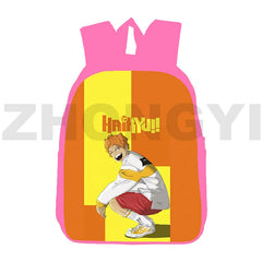Haikyuu Karasuno Nekoma 3D Backpack Travel Canvas 12/16 Inch Men Teen Girls