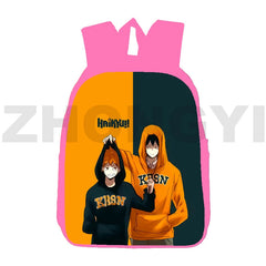 Haikyuu Karasuno Nekoma 3D Backpack Travel Canvas 12/16 Inch Men Teen Girls