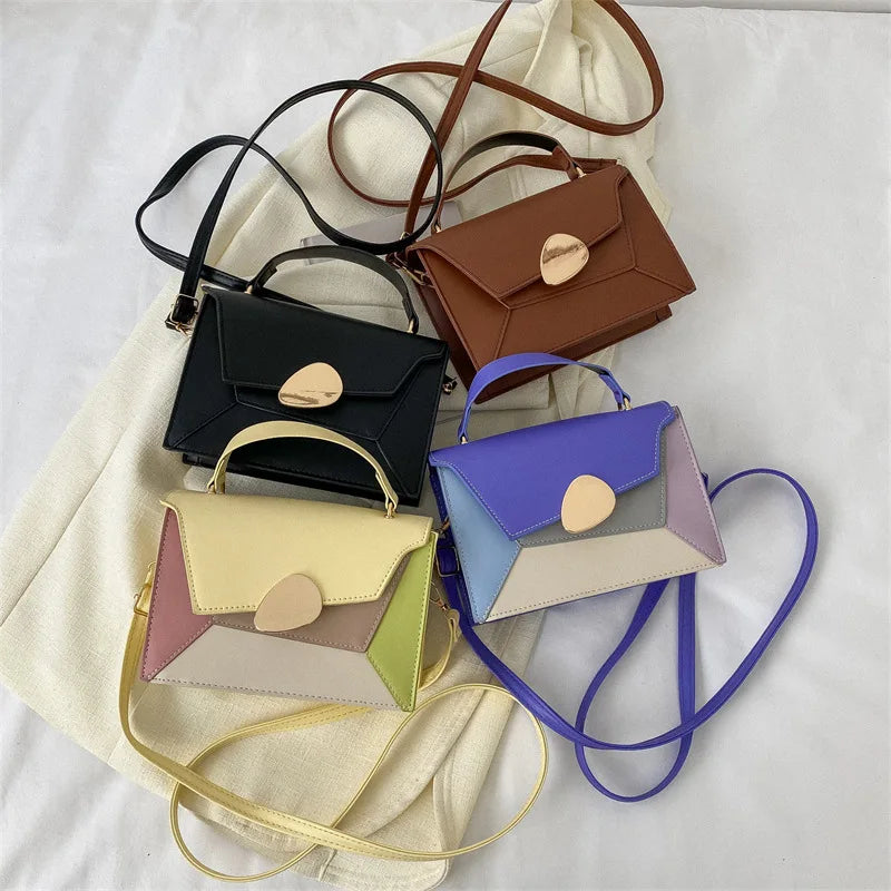 Personalized Patchwork Crossbody Bag Winter Texture Small Handbag