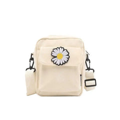 Women Mini Canvas Shoulder Bag Ladies Daisy Small Handbag Totes