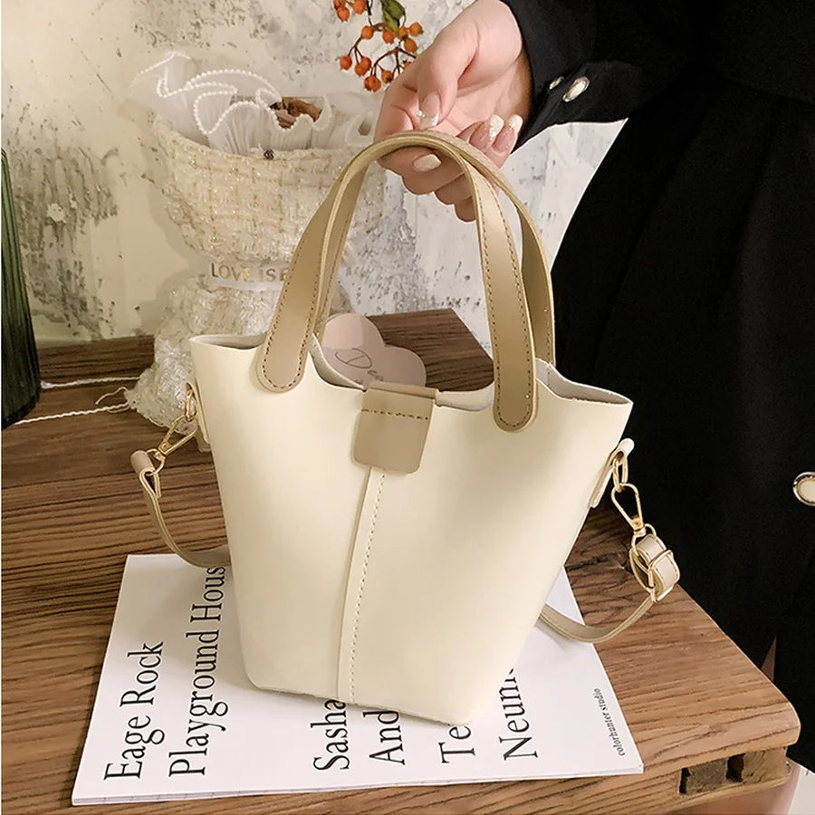 Soft PU Leather Shoulder Bag Large Capacity Lady Purse Crossbody Bag
