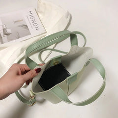 Soft PU Leather Shoulder Bag Large Capacity Lady Purse Crossbody Bag