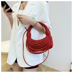 Woven Leather Crossbody Bag for Women
