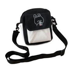 Canvas Shoulder Bag Purse Beach Travel Adjustable Strap Summer Vacation Pouch