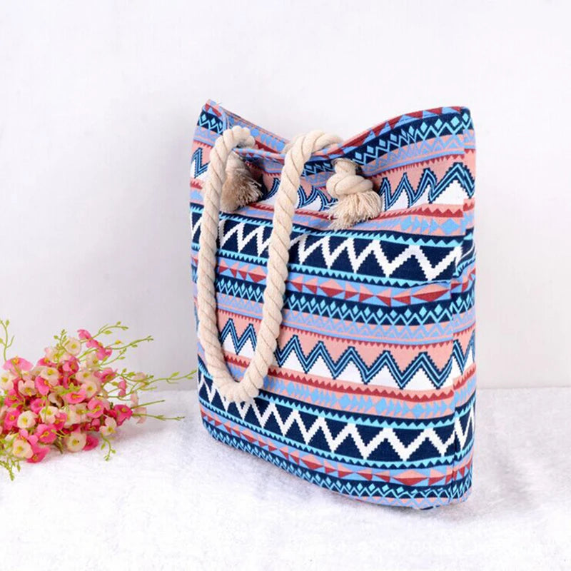 Bohemian Large Women's Handbag Beach Shoulder Bag Christmas Gift