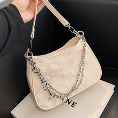 Heart Shape Embroidered Gothic Shoulder Bag