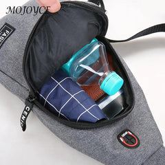 Canvas Crossbody Sports Chest Bag Men Shoulder Satchel Outdoor Casual Messenger
