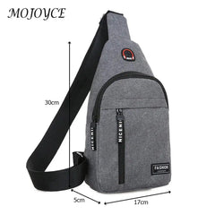 Canvas Crossbody Sports Chest Bag Men Shoulder Satchel Outdoor Casual Messenger