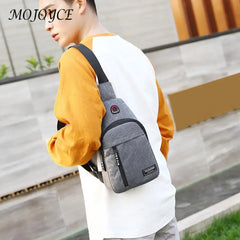 Canvas Crossbody Sports Chest Bag Men Shoulder Satchel Outdoor Casual Messenger