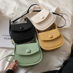 Women's PU Leather Shoulder Bag Mini Crossbody Purse Saddle Bag