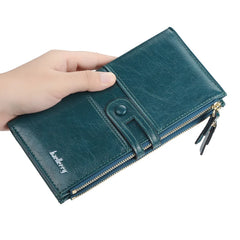 Leather Wallet Purse Women High Capacity Long Wallet Female Multi-function Clutc