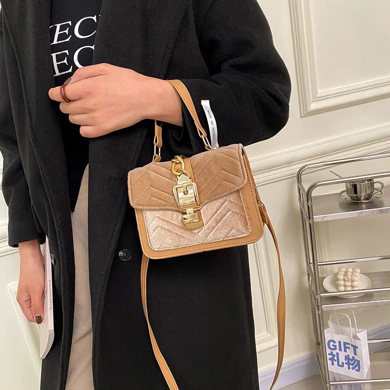 Women Soft PU Solid Shoulder Bags Small Square Messenger Bags