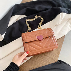 Heart Shoulder Bag Women Handbags Small Crossbody Messenger Purse B039